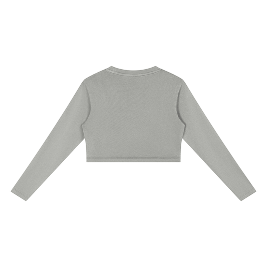 ESSENS Women's Mineral Wash Crop Sweatshirt