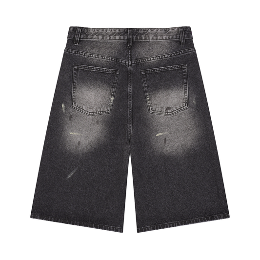 Men’s Vintage Wash Wide Leg Denim Shorts ESSENS