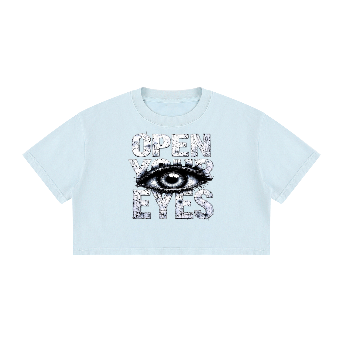 Women's Mineral Wash Cotton Crop T-Shirt ESSENS