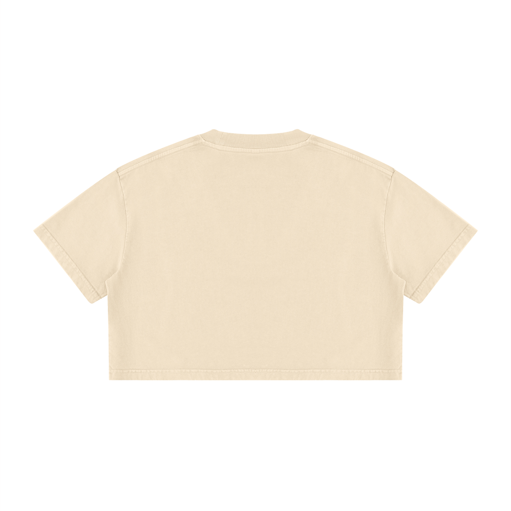 Women's Mineral Wash Cotton Crop T-Shirt ESSENS