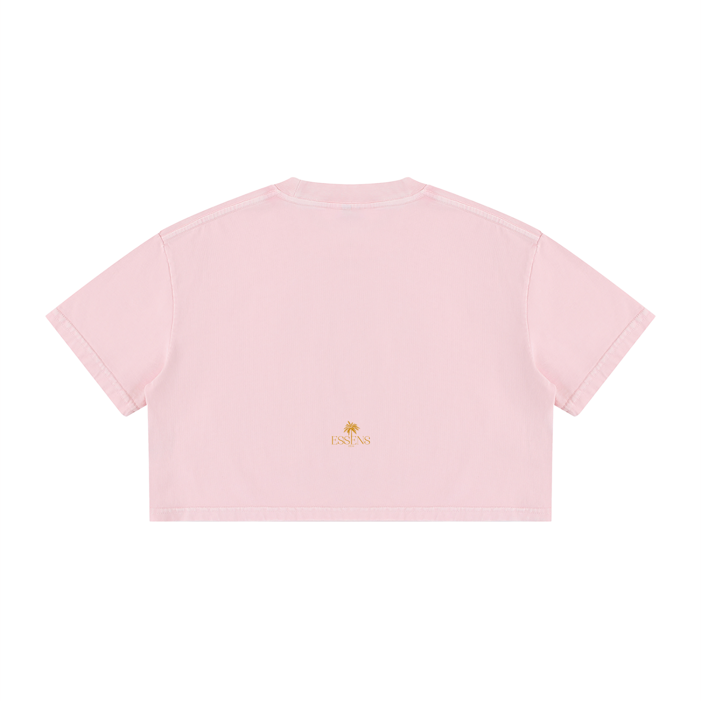 Women's Mineral Wash Cotton Crop T-Shirt ESSENS