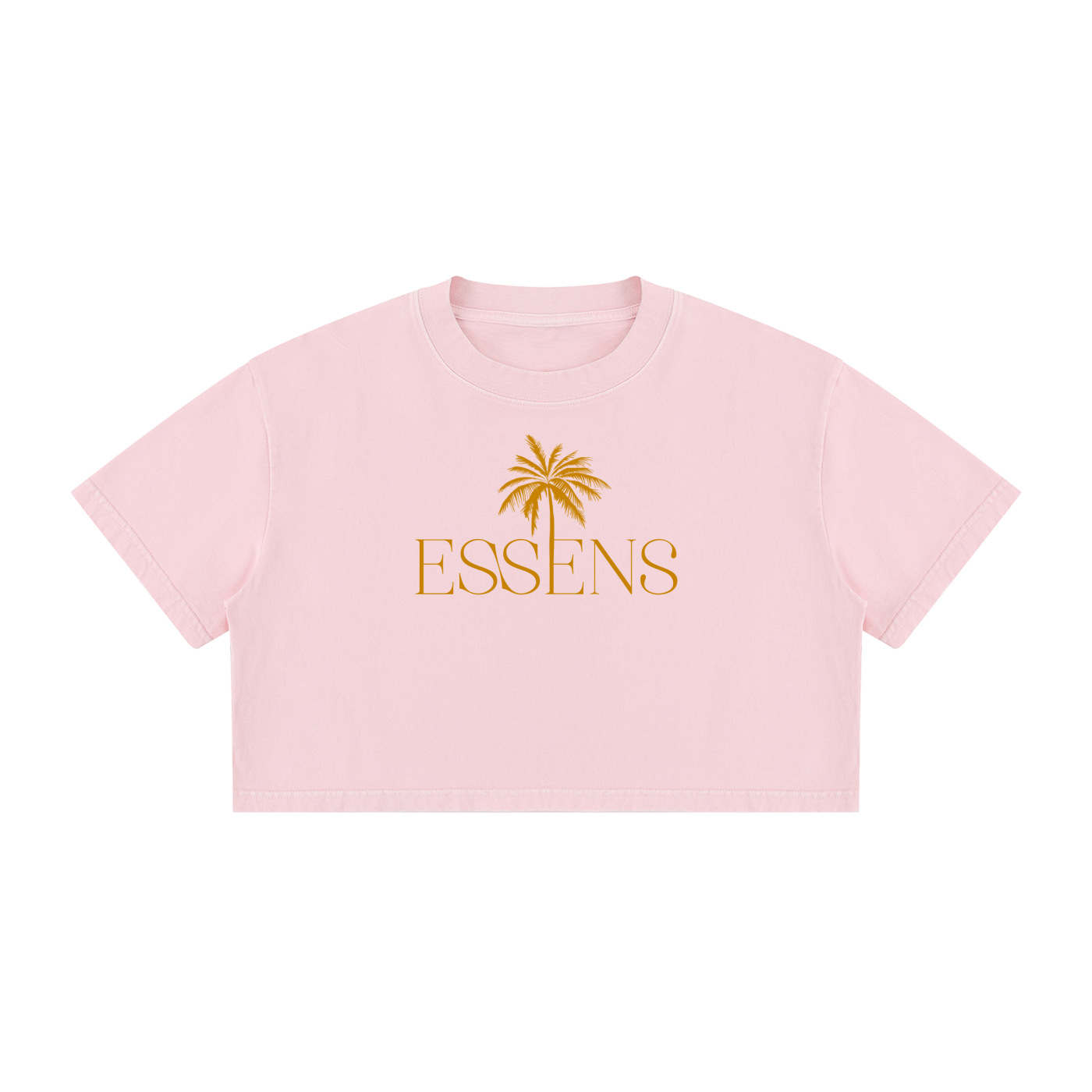 Women's Mineral Wash Cotton Crop T-Shirt ESSENS