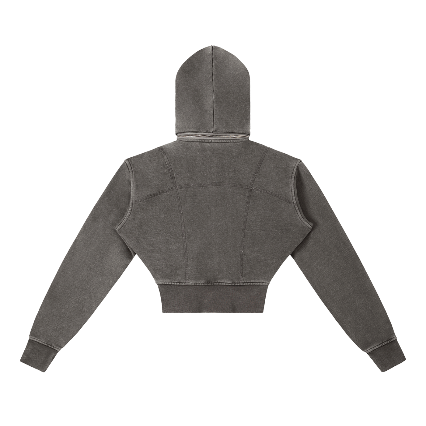 Vintage Washed Cropped Fleece Hoodie ESSENS