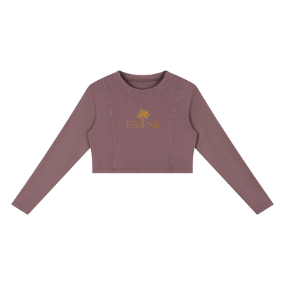 ESSENS Women's Mineral Wash Crop Sweatshirt
