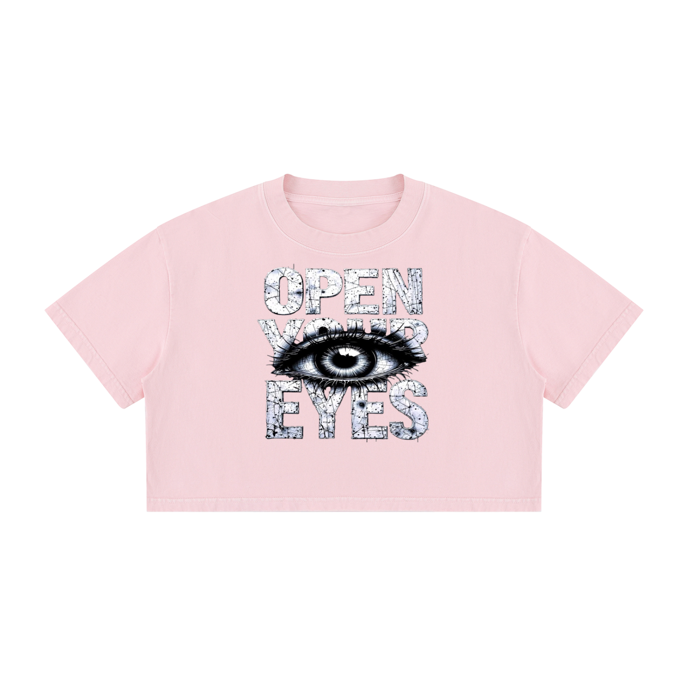 Women's Mineral Wash Cotton Crop T-Shirt ESSENS