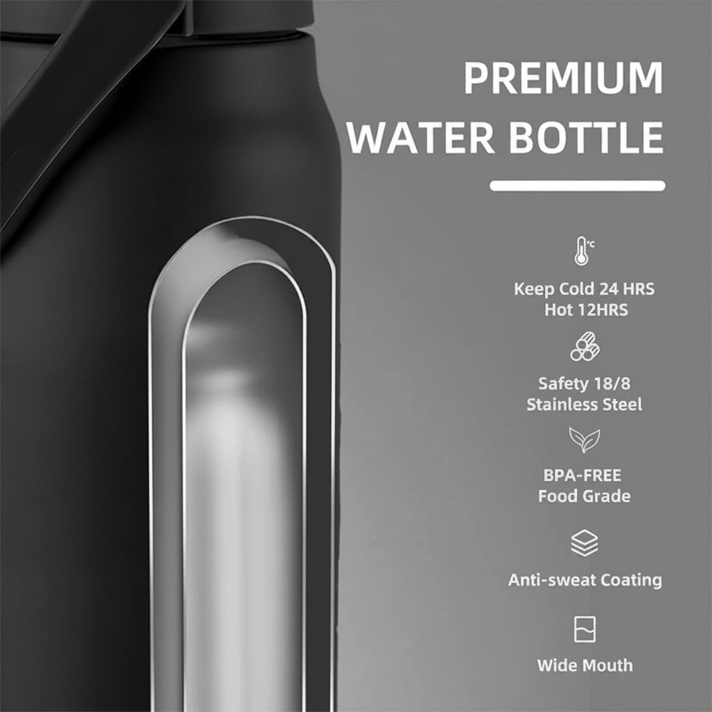 Vacuum Insulated Thermos Water Bottle BPA-Free Stainless Steel Water Bottles Flask for Cold & Hot Drink Coffee Office Home
