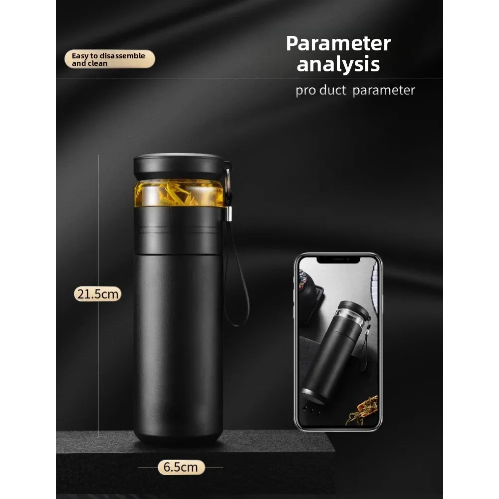 Multi-functional outdoor tea-water separation insulated cup, 316 stainless steel water cup