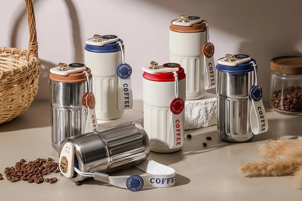 450ml Thermos Bottle Smart Display Temperature 316 Stainless Steel Vacuum Cup Office Coffee Cup Business Portable Thermal Mug
