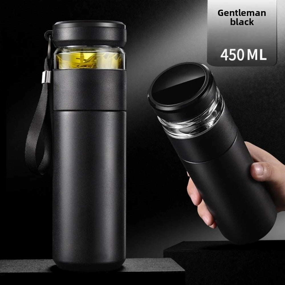 Multi-functional outdoor tea-water separation insulated cup, 316 stainless steel water cup