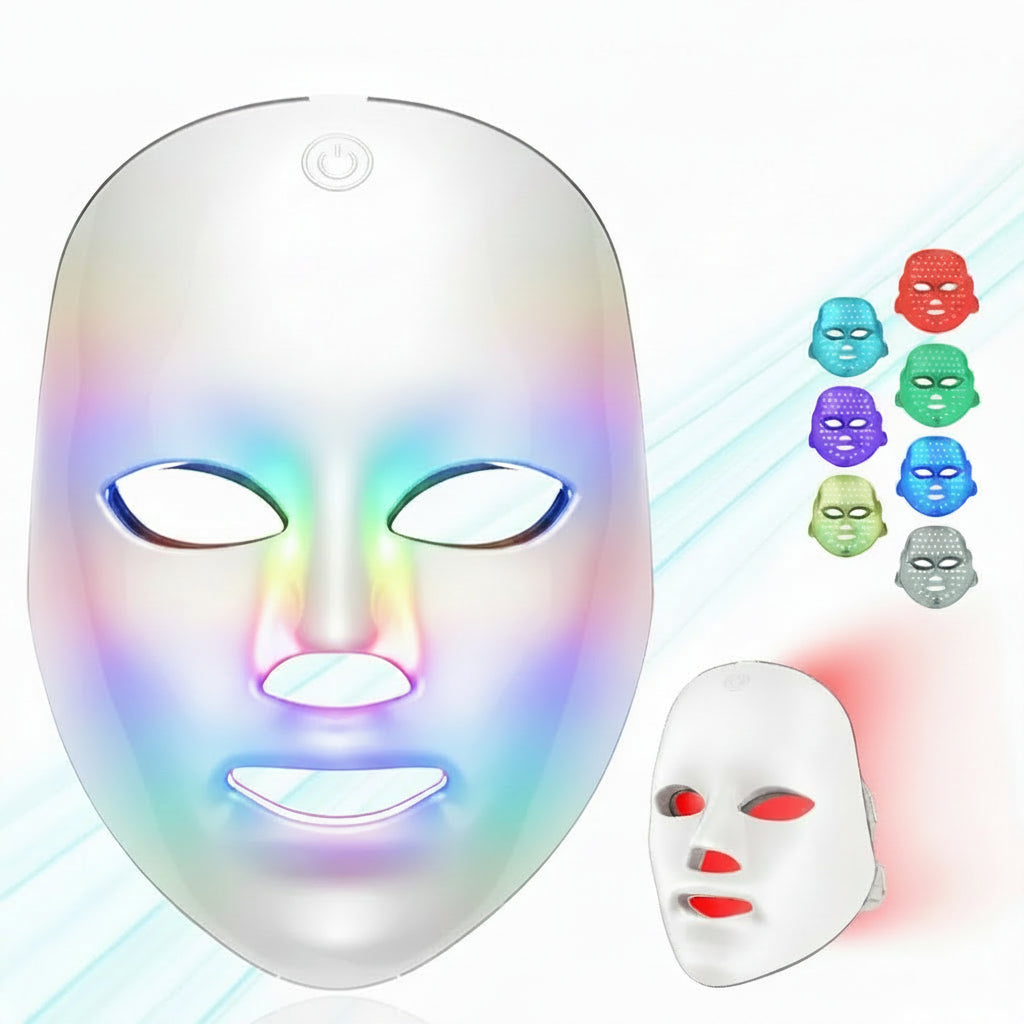 7 Colors Photon Facial LED Mask Red Light Anti-Wrinkle Rejuvenation Skin Care LED Face Mask Beauty SPA Ance Repair Skin Brighten