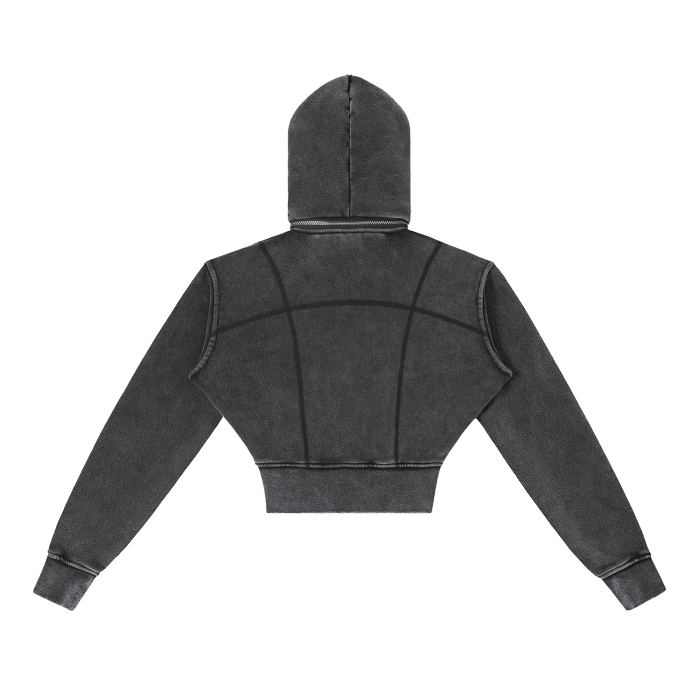 Vintage Washed Cropped Fleece Hoodie ESSENS