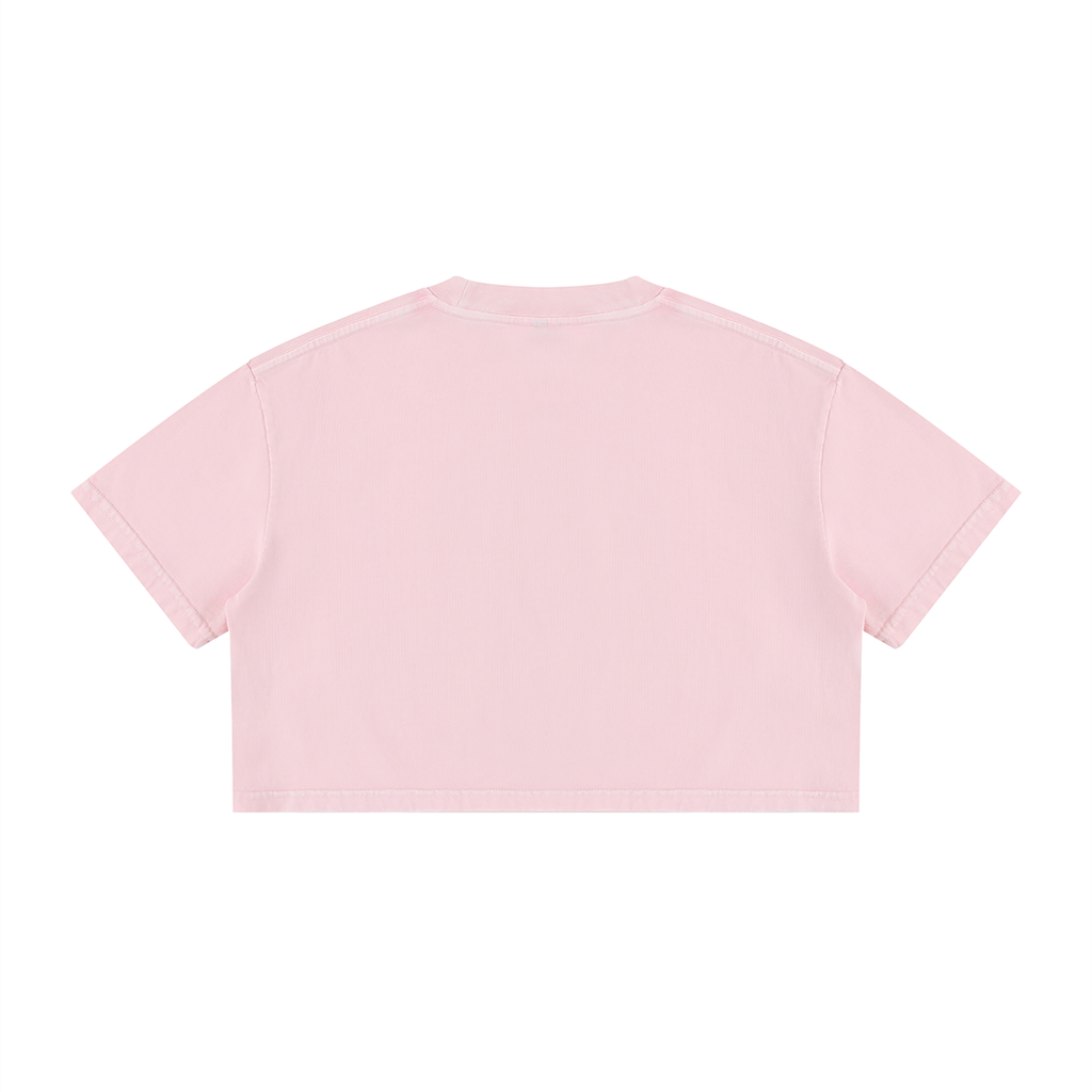 Women's Mineral Wash Cotton Crop T-Shirt ESSENS