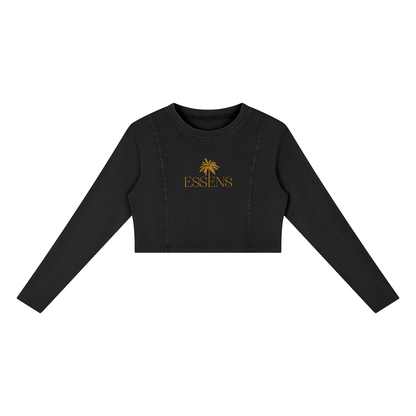 ESSENS Women's Mineral Wash Crop Sweatshirt