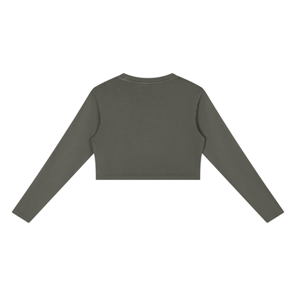 ESSENS Women's Mineral Wash Crop Sweatshirt
