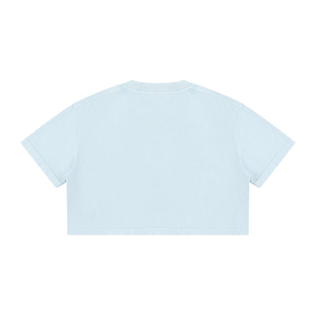 Women's Mineral Wash Cotton Crop T-Shirt ESSENS