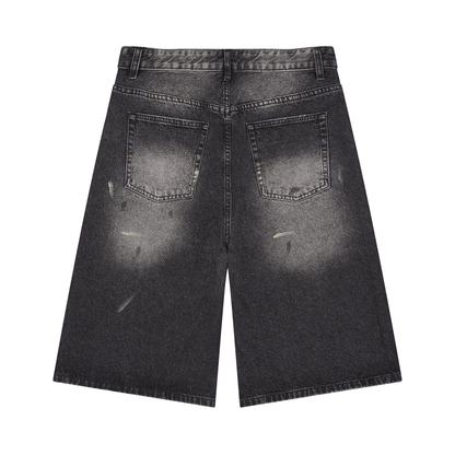 Men’s Vintage Wash Wide Leg Denim Shorts ESSENS