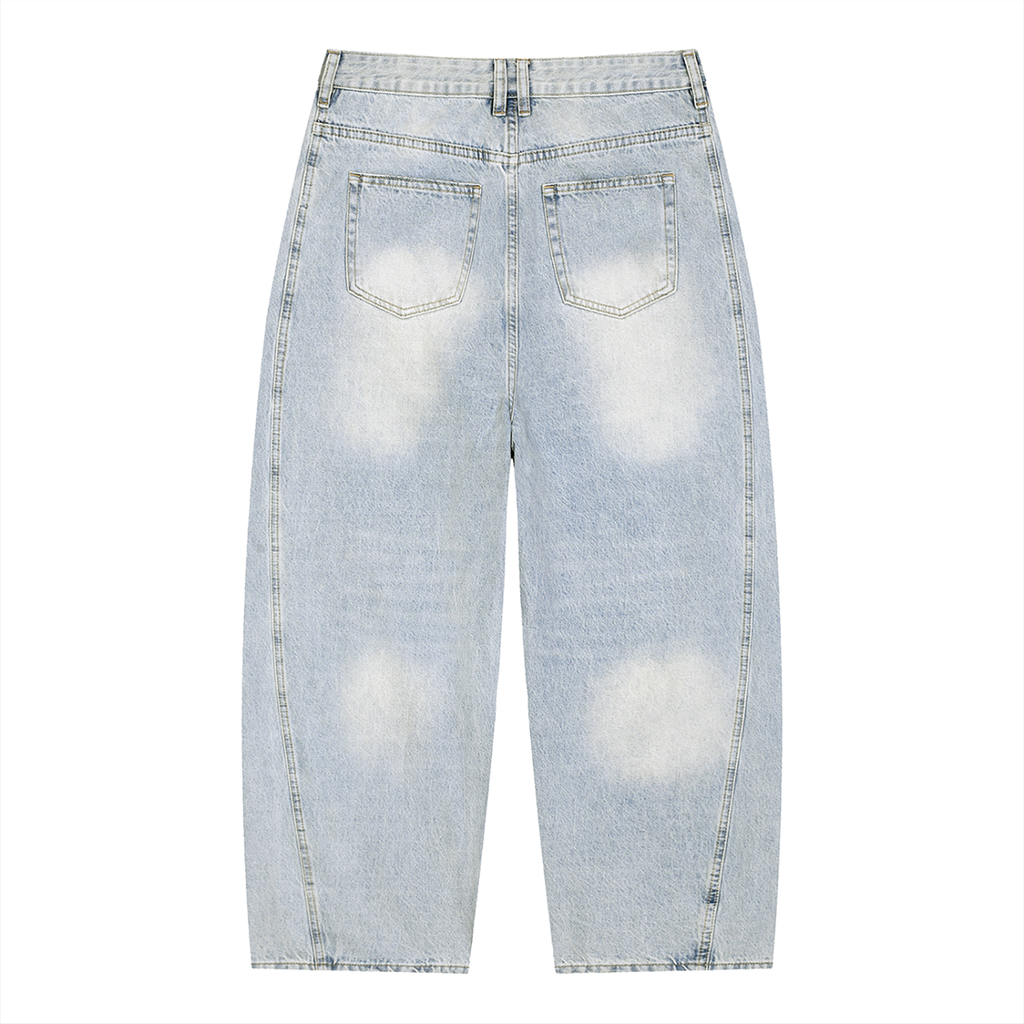 Men's Vintage Wash Sunfade Barrel Leg Jeans ESSNS